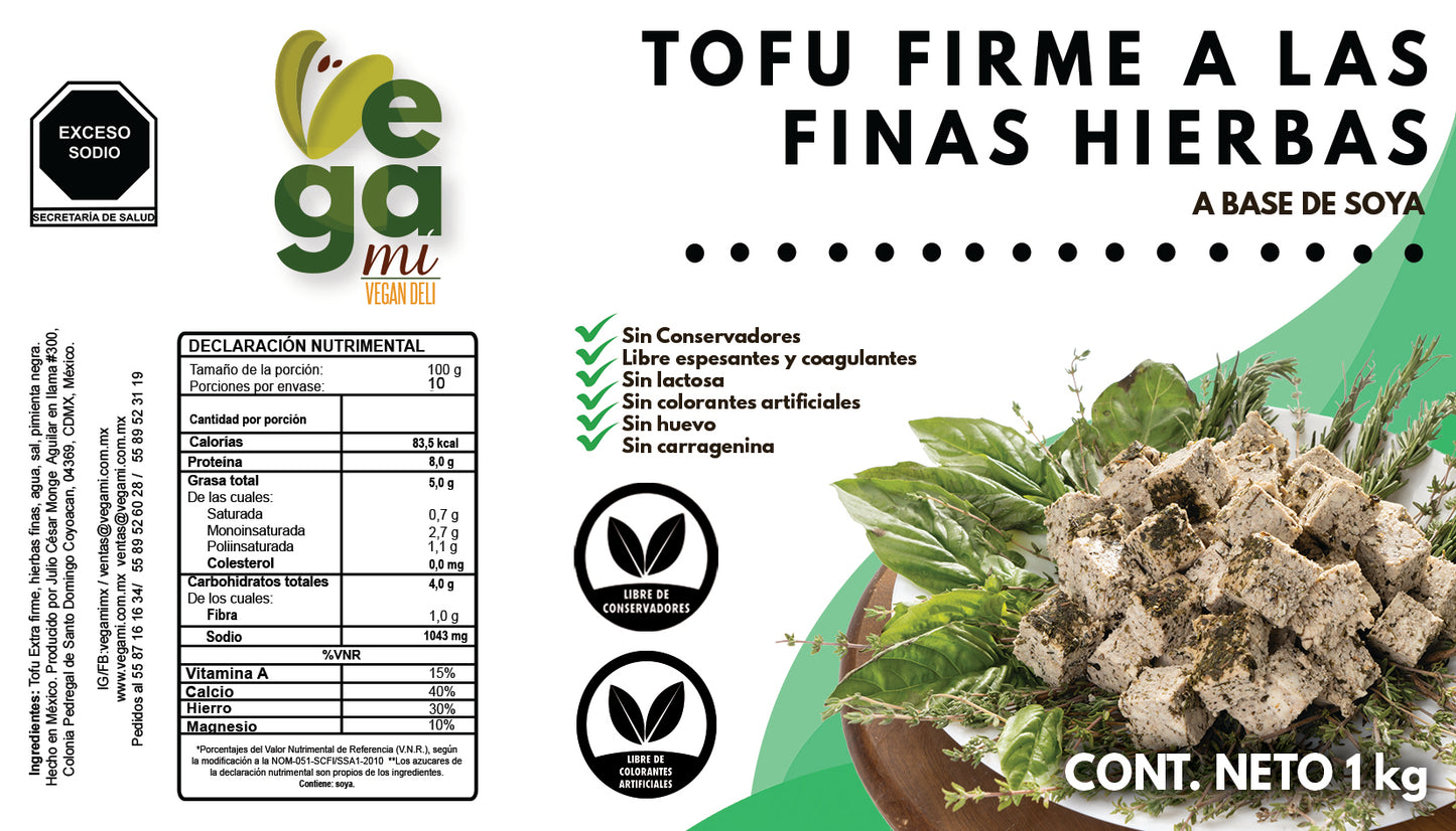 Tofu firme sabor Hierbas Finas